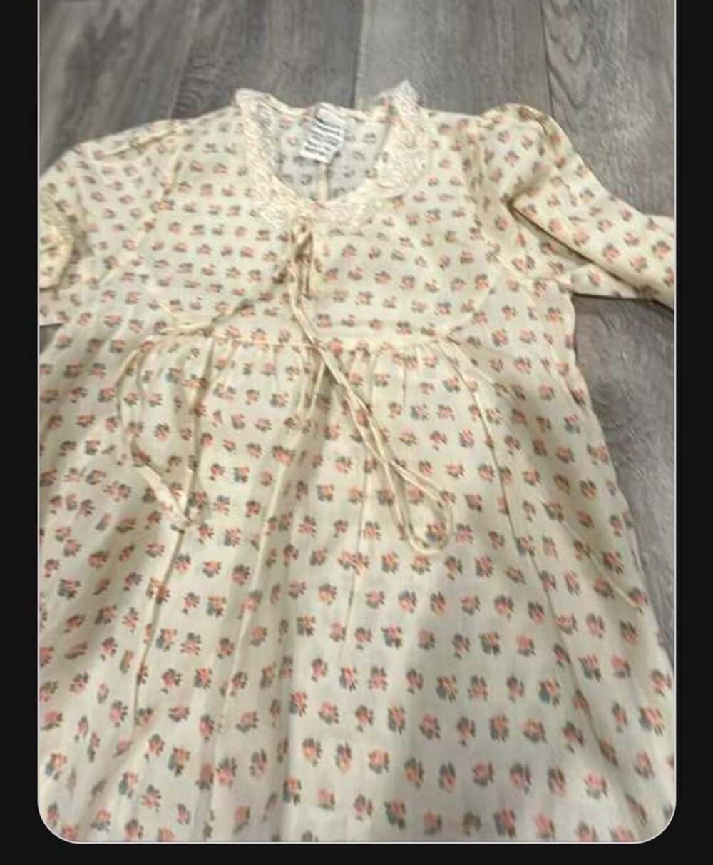 Martin Emprex Nightgown Size 6-7 Floral Prairie Cottagecore Lace